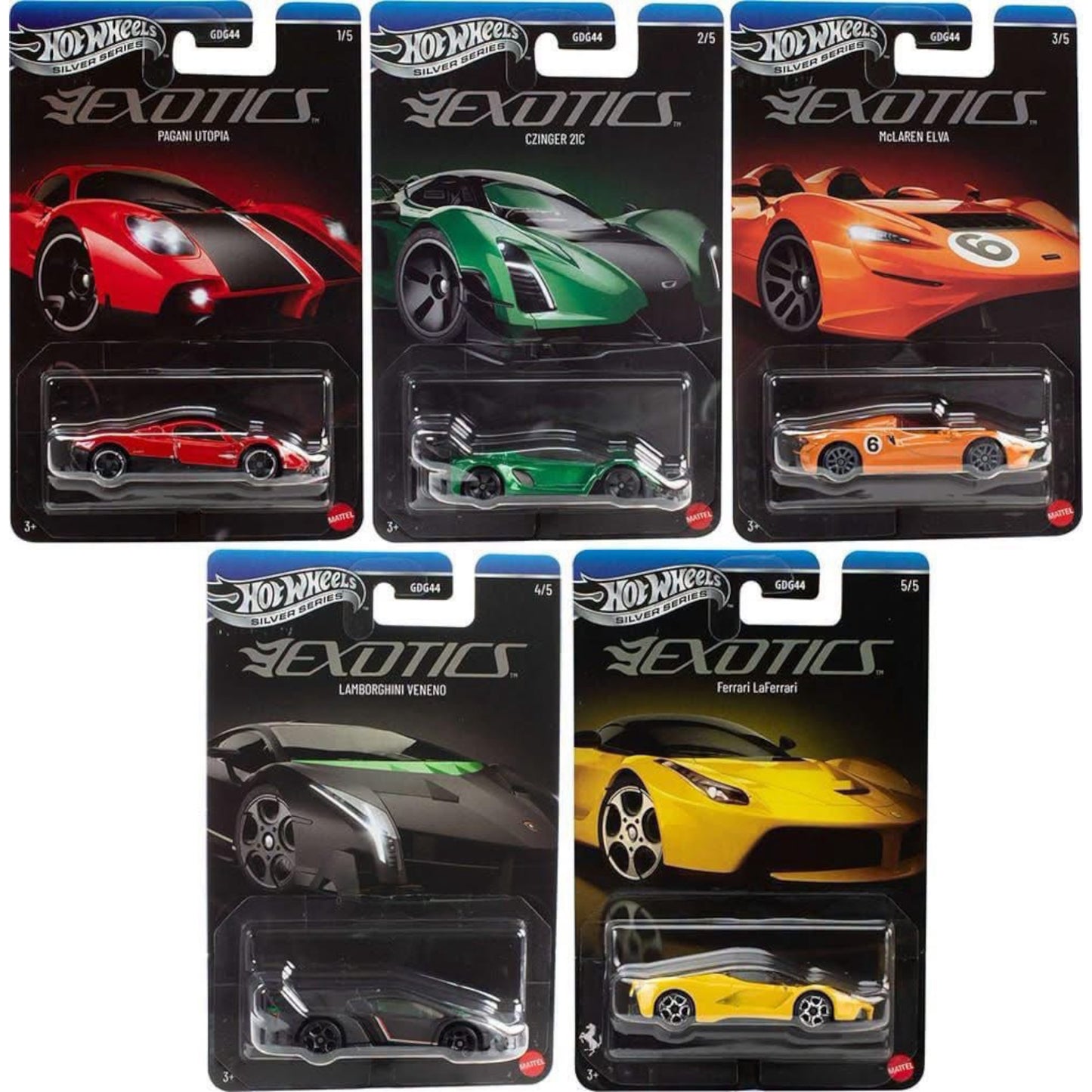[Pre-Order Advance]: Hot Wheels Silver Series Exotics set of 5