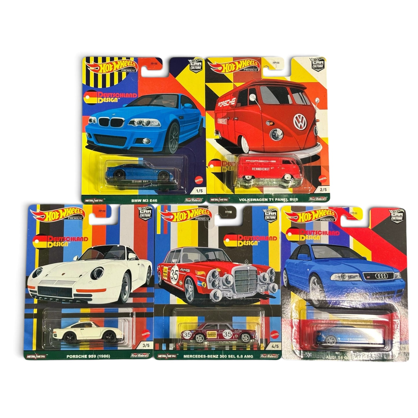 Hot Wheels premium car culture Deutschland design set of 5
