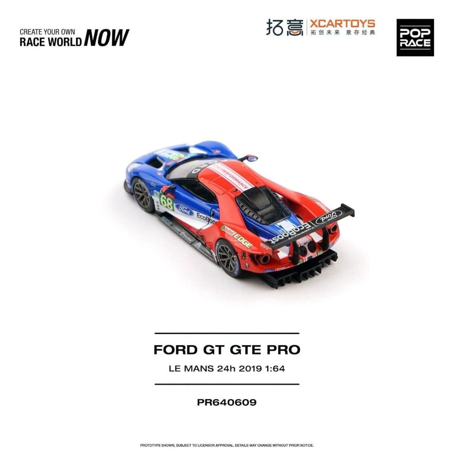 [Pre-Order]: POP RACE PR640609 FORD GT GTE PRO LE MANS 24H 2019