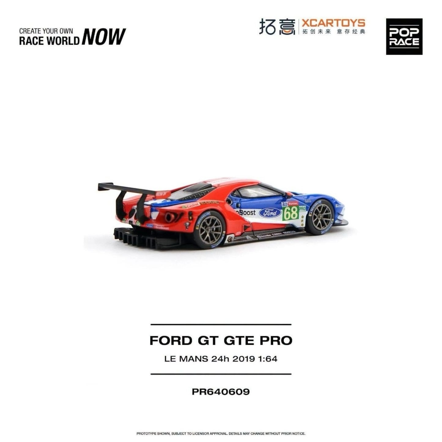 [Pre-Order]: POP RACE PR640609 FORD GT GTE PRO LE MANS 24H 2019