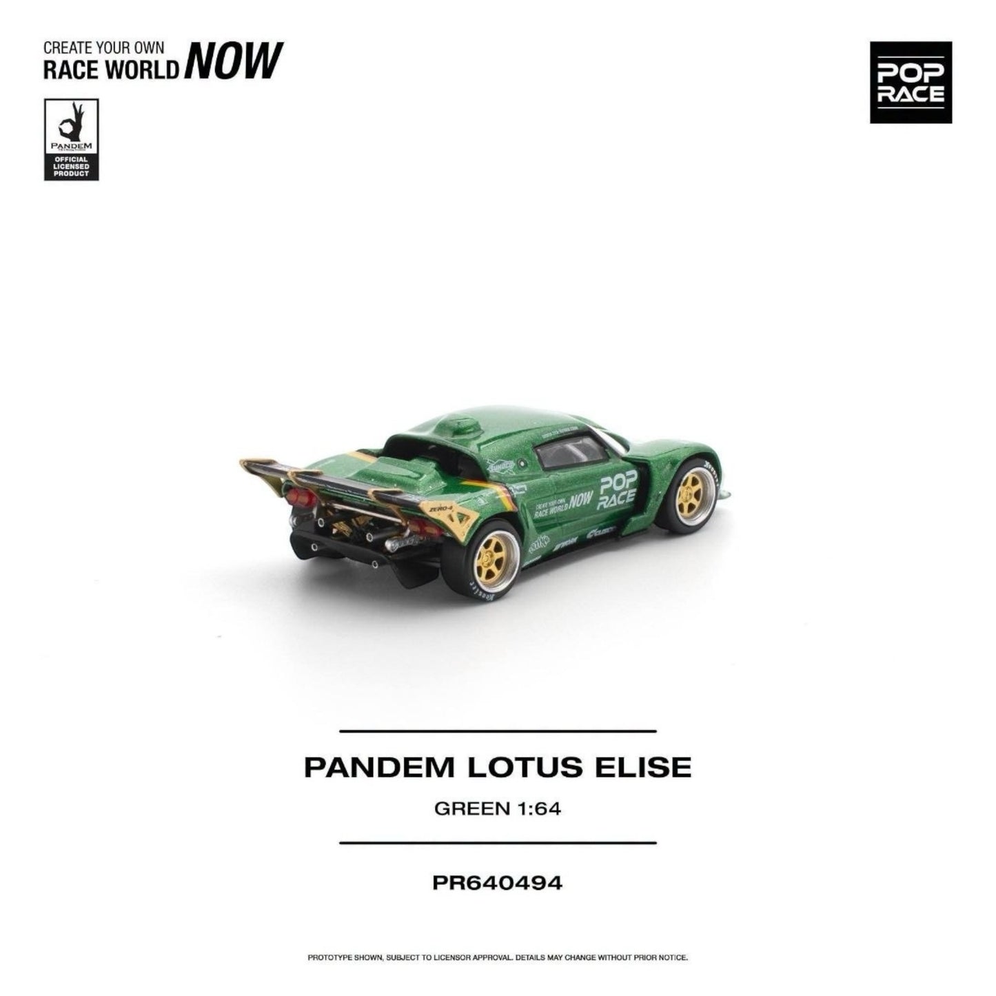 [Pre-Order]: POP RACE PR640494 PANDEM LOTUS ELISE GREEN