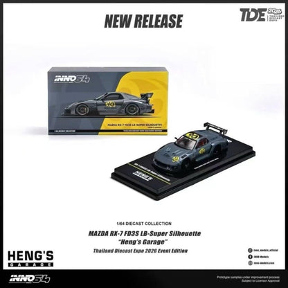 Inno64 Mazda RX-7 FD3S LB-Super Silhouette "Heng's Garage" Thailand Diecast Expo 2026 (Chance of chase)