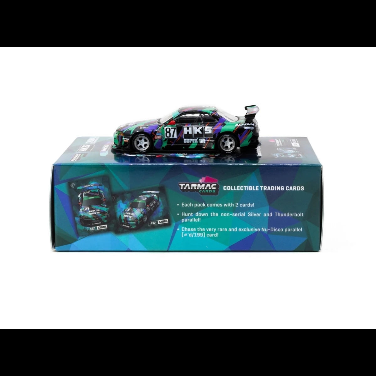 1/64 Nissan Skyline (R32) Widebody HKS with Tarmac Cards Combo Set - Designed by Jon Sibal - Tarmac Works GLOBAL64