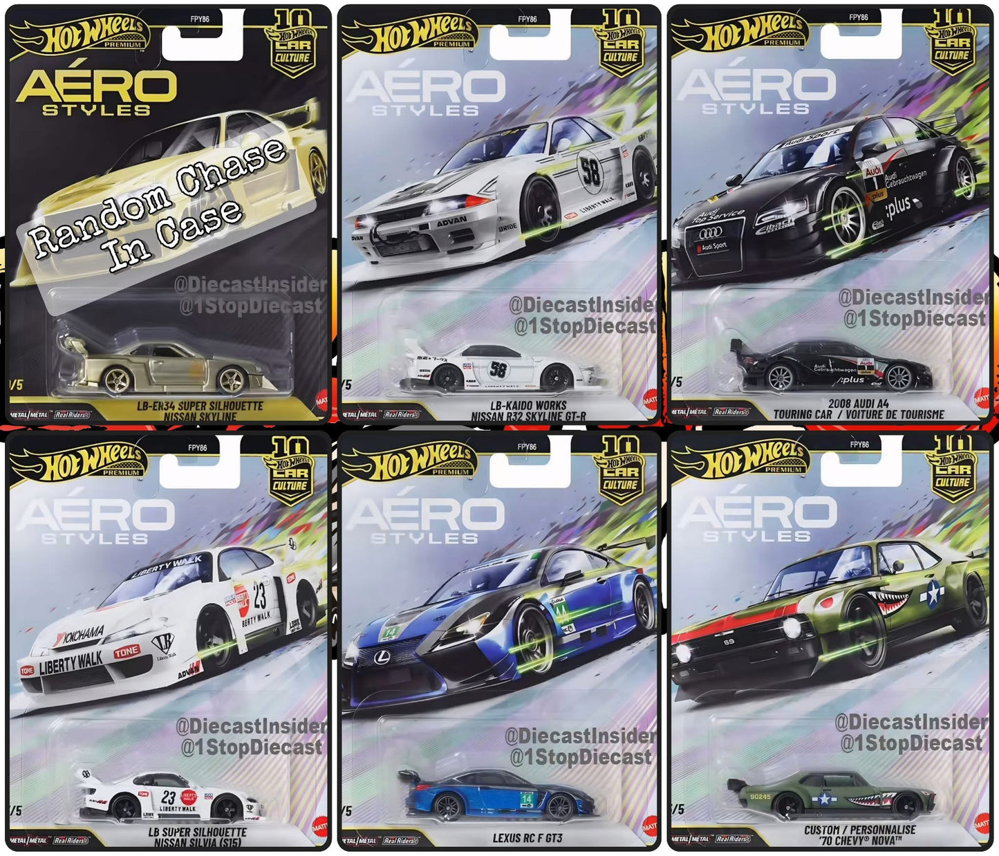 [Pre-Order Advance]: Hot Wheels Premium Car culture Aero Styles set of 5
