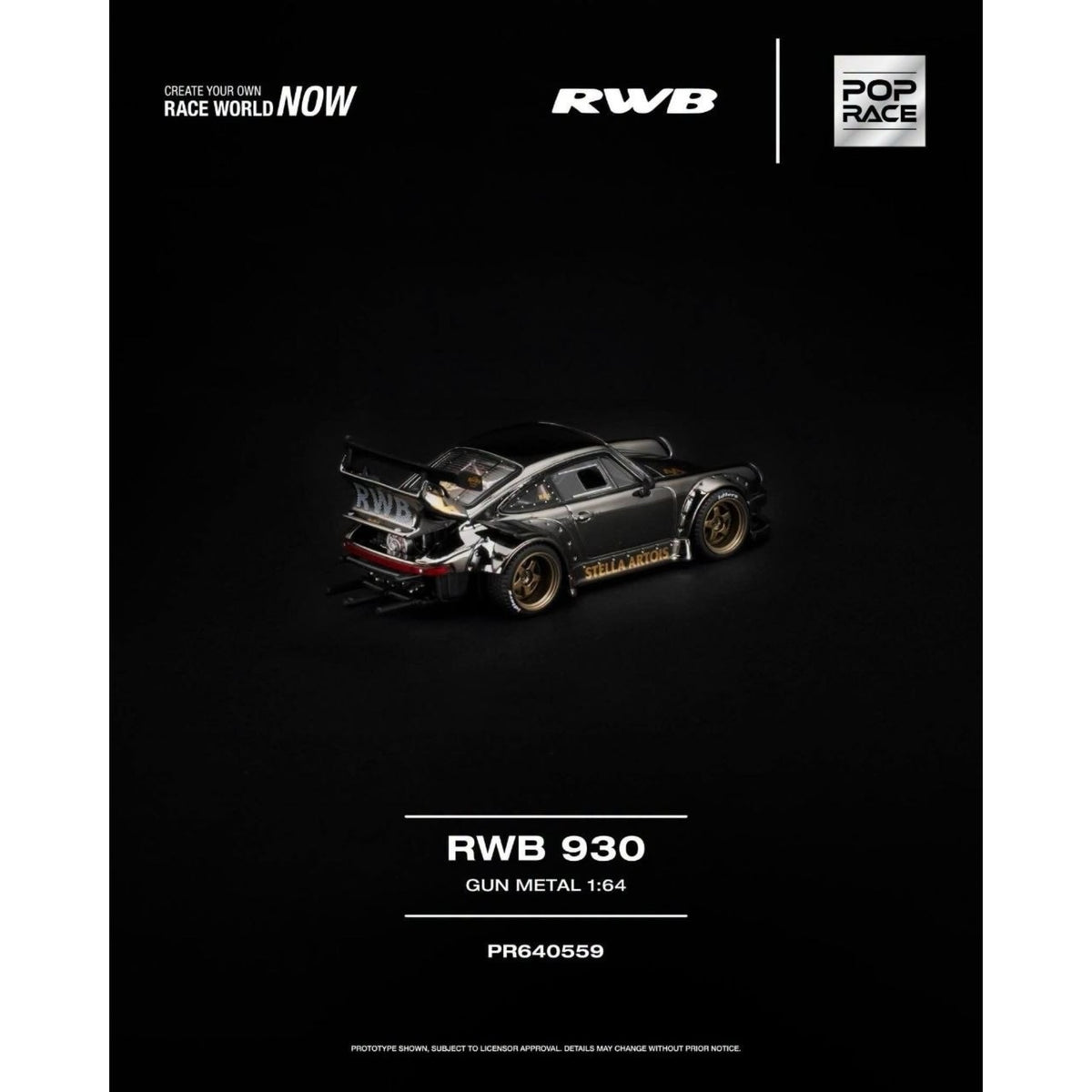 [Pre-Order]: Pop Race PR640559 RWB 930 GUN METAL