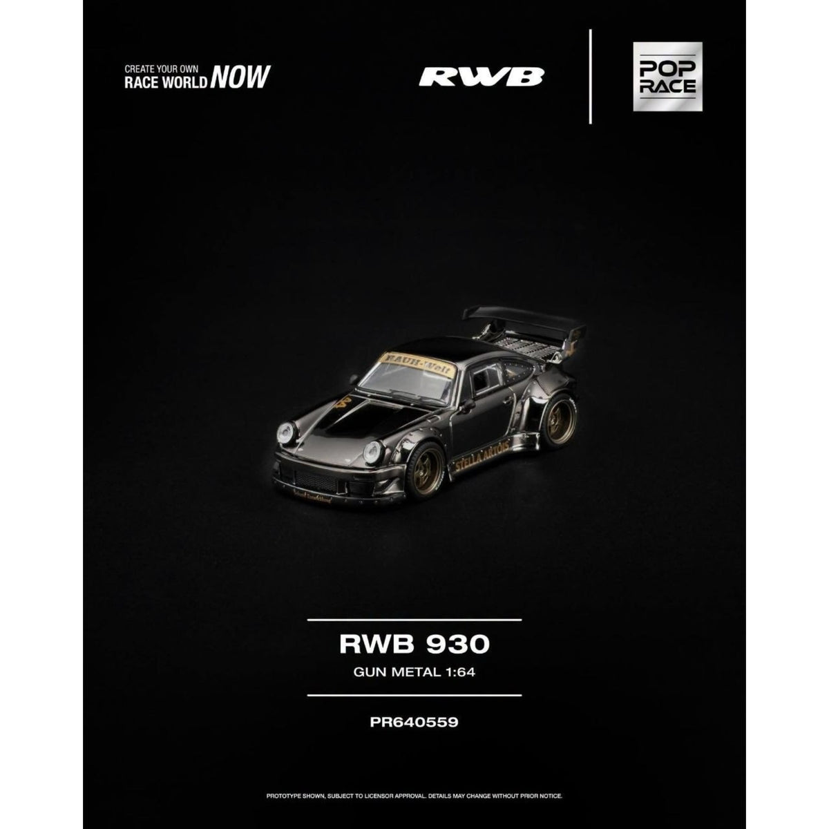 [Pre-Order]: Pop Race PR640559 RWB 930 GUN METAL