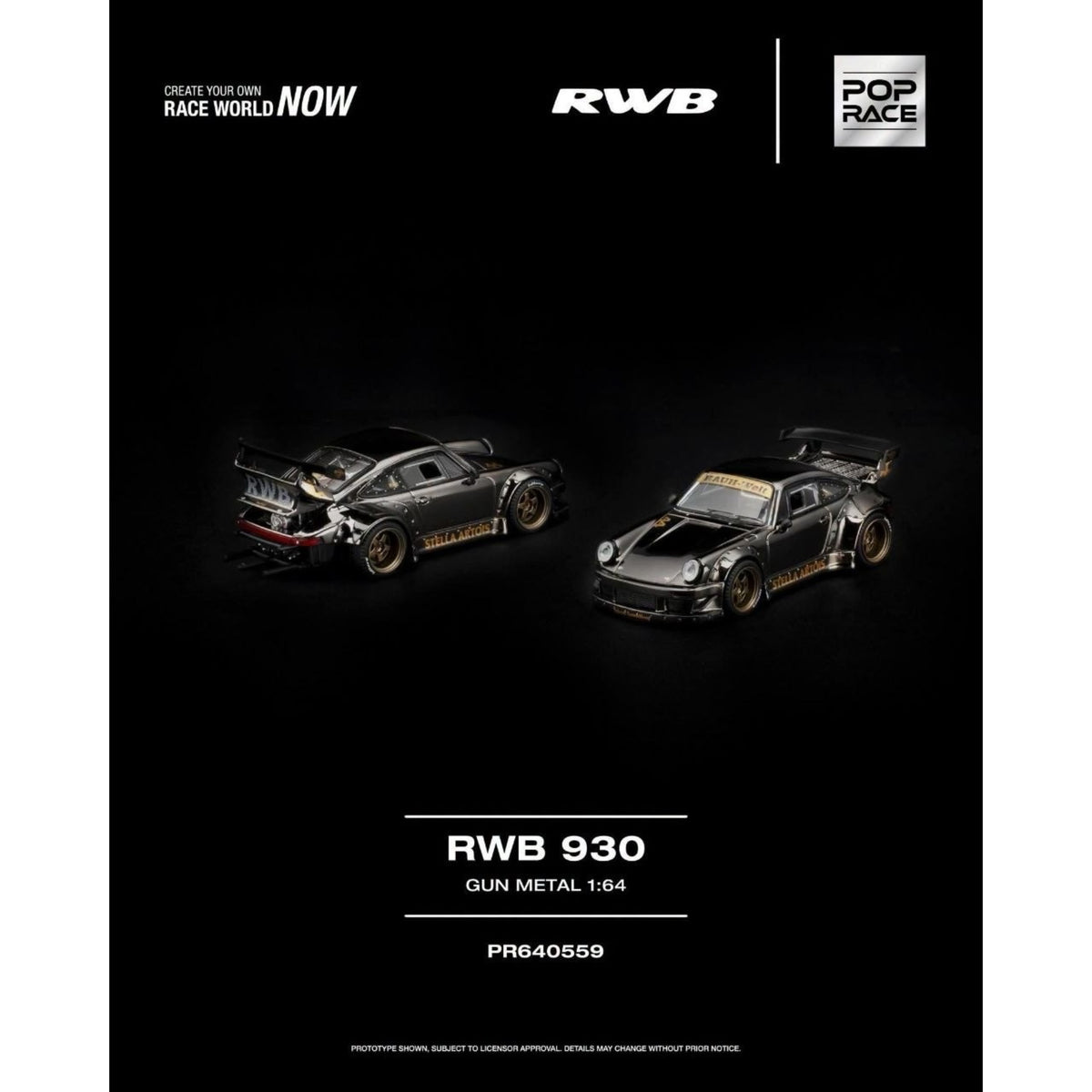 [Pre-Order]: Pop Race PR640559 RWB 930 GUN METAL