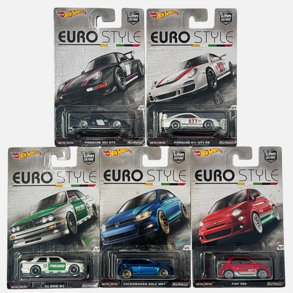 Hot Wheels Premium Euro Style 2016 set of 5