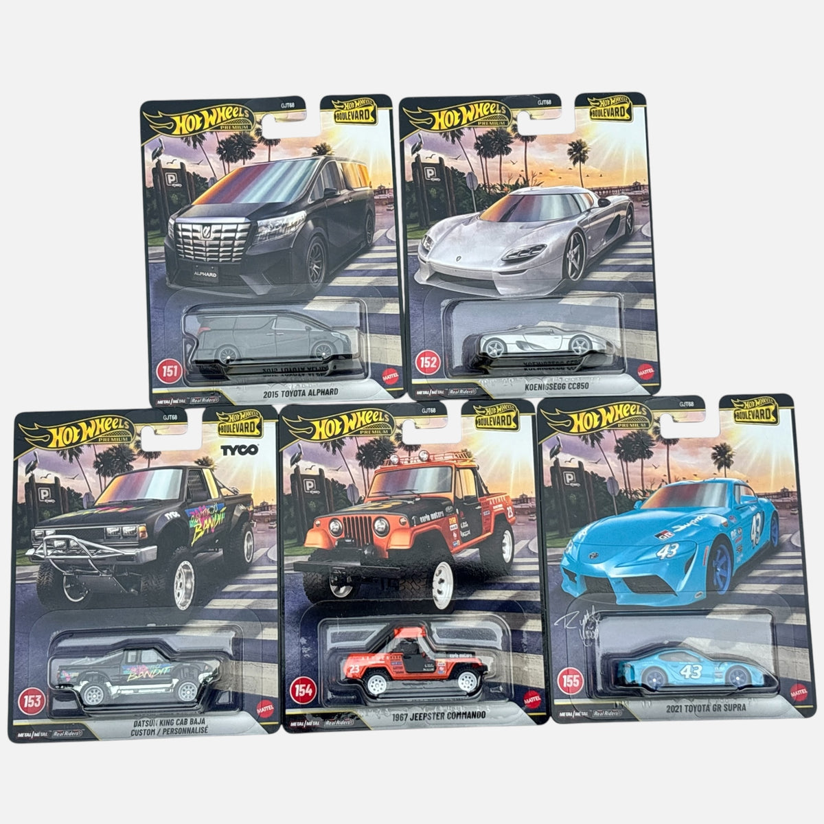 Hot Wheels Boulevard Set of 5 (156-160)