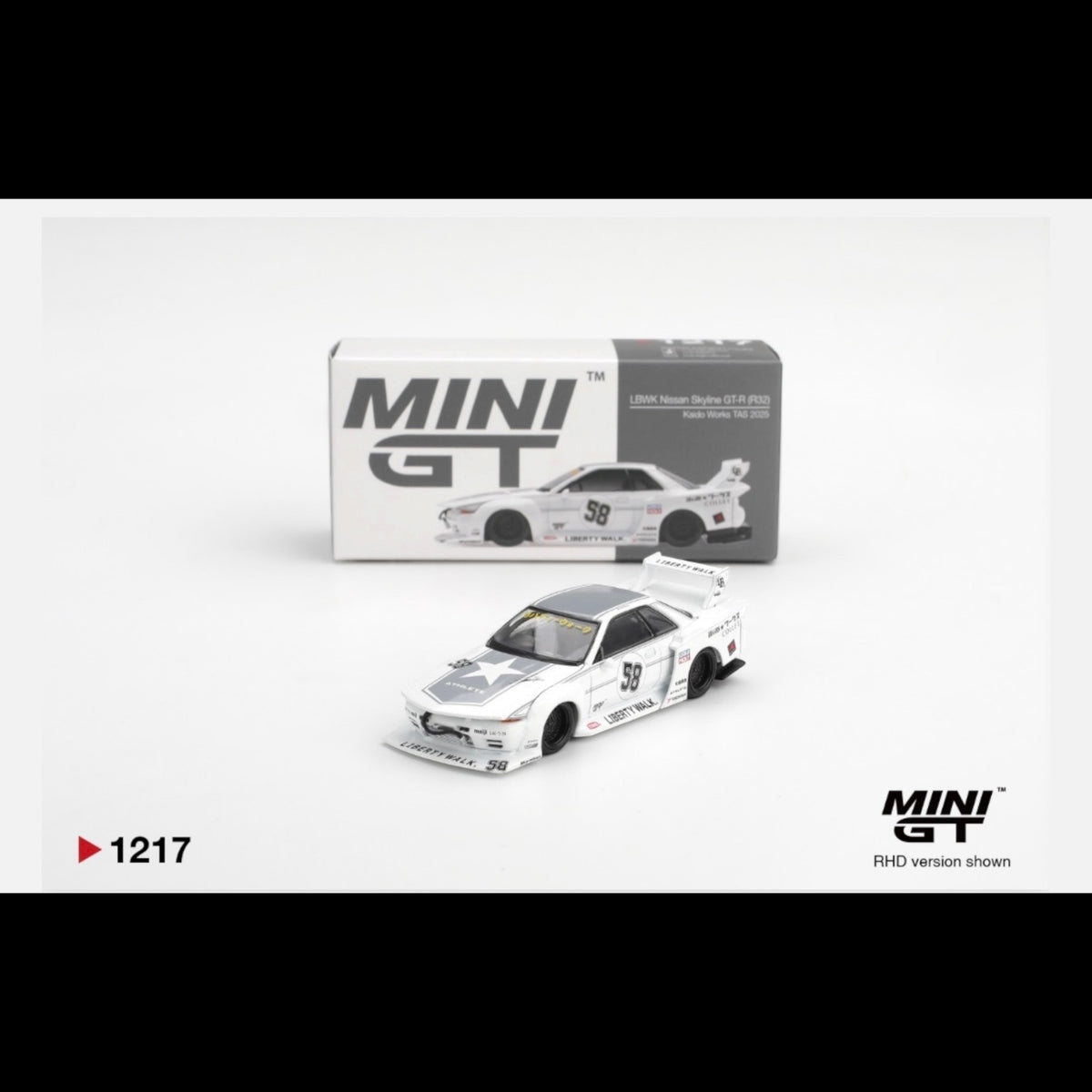 Mini GT Nissan Skyline GT-R R32 Kaido Works TAS 2025 #1217 1:64 | Boxed