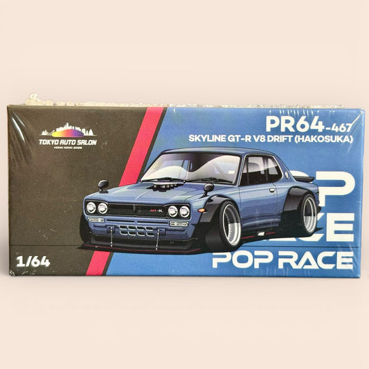 Pop Race Skyline GT-R V8 Drift(Hakosuka) Tokyo Auto Salon 2025 Hong Kong Special Edition PR64-467