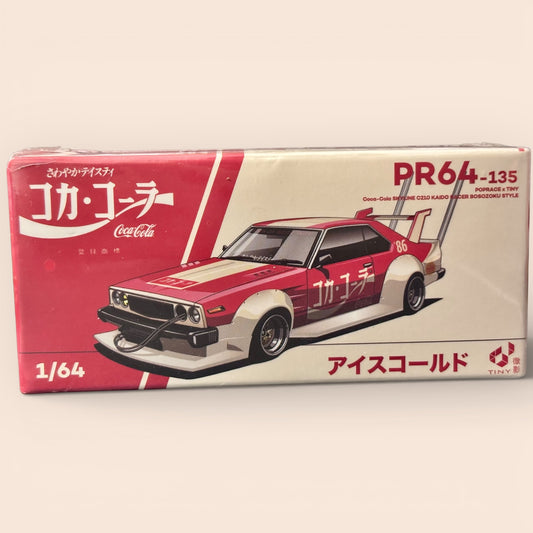 Pop Race x Tiny Coco-Cola Skyline 210 Kaido Racer Bosozuku style PR64-135