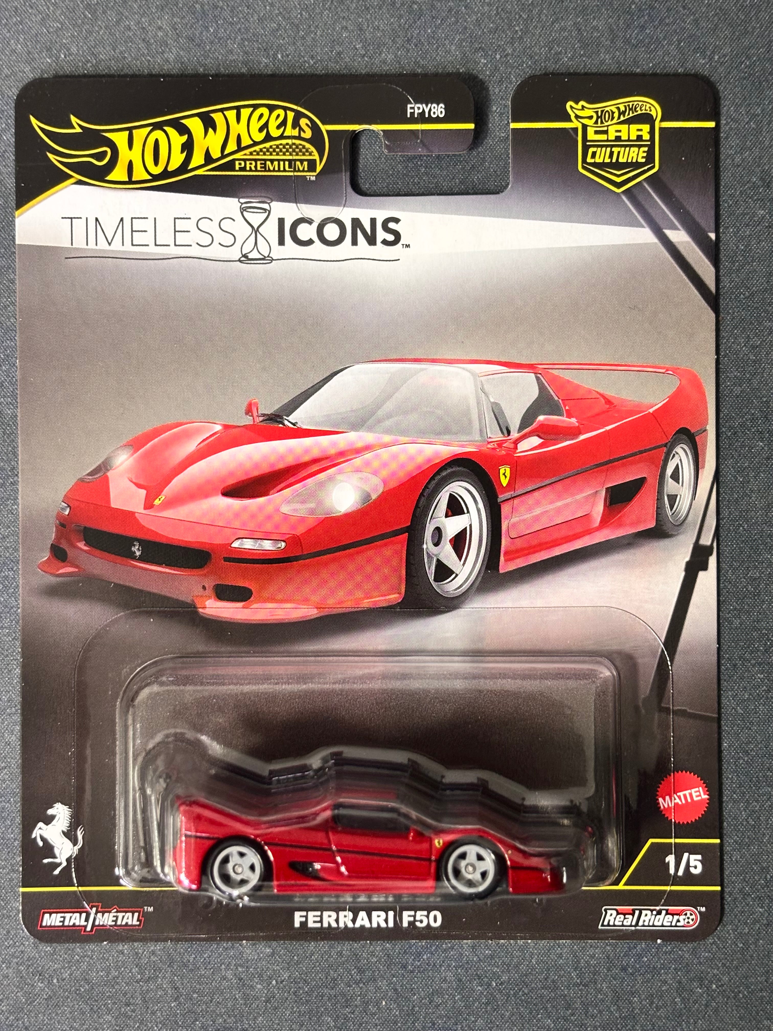 ホットウィールFerrari F50 Timeless Icons 未開封 Hotwheels timeless icons ferrari f50 imported premium 1:64 Scale