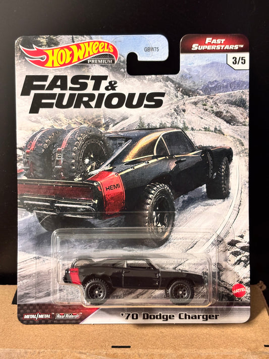 Hot Wheels Premium Fast and Furious fast superstars ‘70 Dodge Charger
