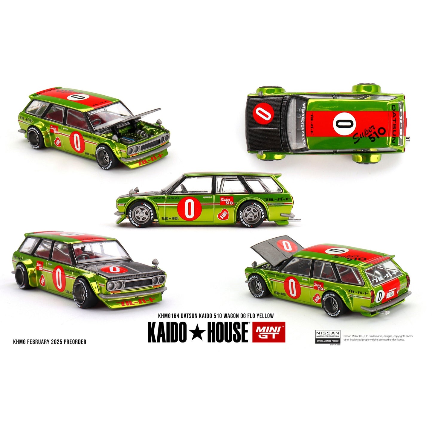 Kaido House KHMG164 Datsun KAIDO 510 Wagon OG Flo Yellow