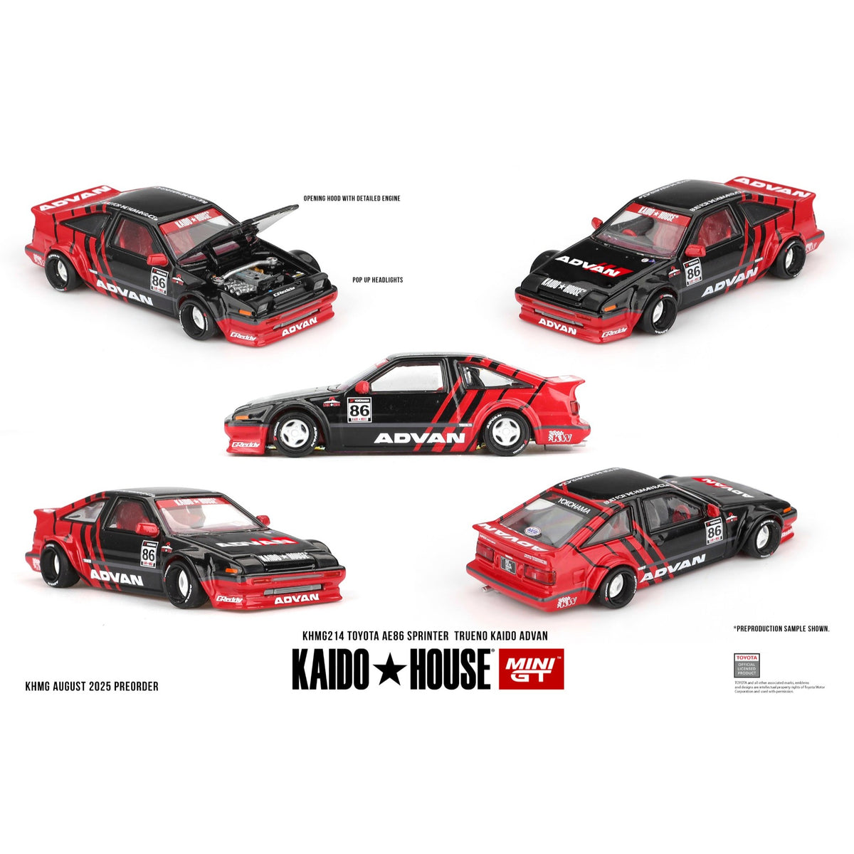 Kaido House KHMG214 Toyota AE86 Sprinter Trueno Kaido ADVAN