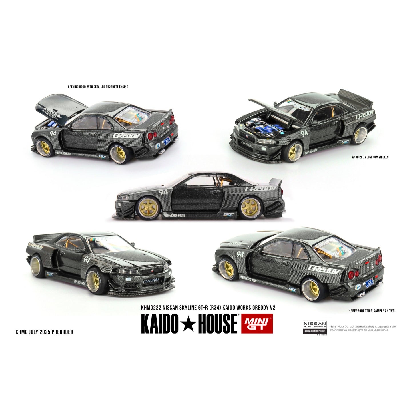 Kaido House KHMG222 Nissan Skyline GT-R (R34) Kaido Works GReddy V2