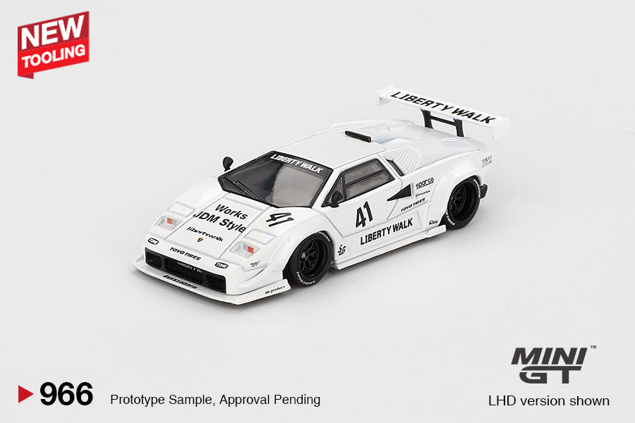 [Box] Mini GT Lamborghini Countach LB-WORKS White 2024 Tokyo Auto Salon #966