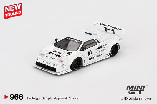 [Box] Mini GT Lamborghini Countach LB-WORKS White 2024 Tokyo Auto Salon #966