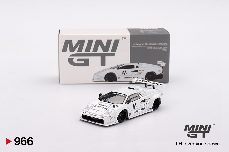 [Box] Mini GT Lamborghini Countach LB-WORKS White 2024 Tokyo Auto Salon #966