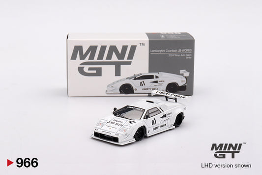 [Box] Mini GT Lamborghini Countach LB-WORKS White 2024 Tokyo Auto Salon #966