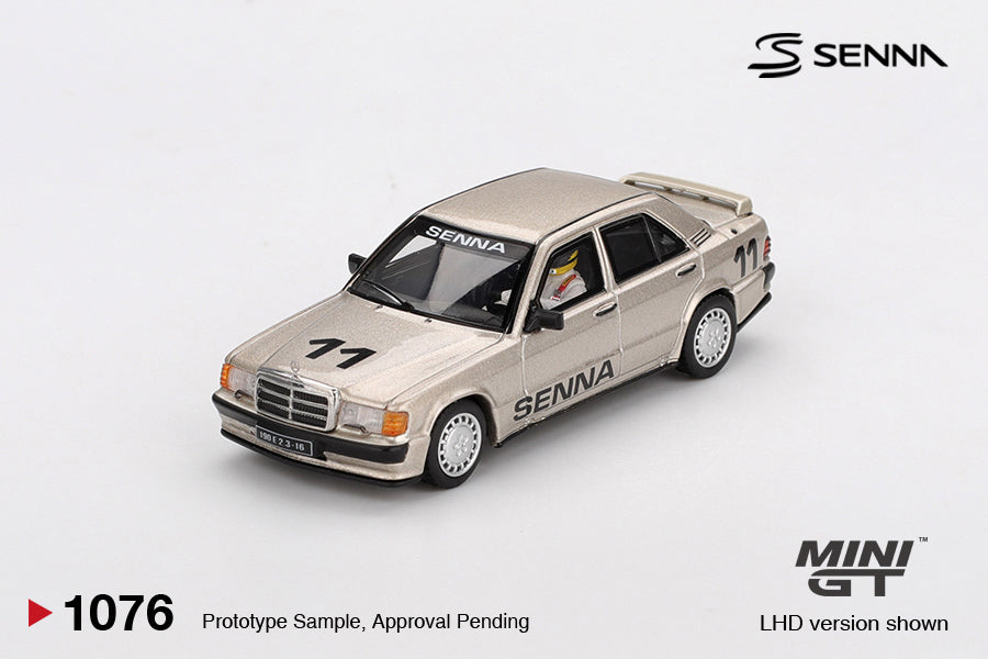 [Box] Mini GT Mercedes-Benz 190 E 2.3-16 #11 Ayrton Senna 1984 Nürburgring Race of Champions w/ Figure #1076