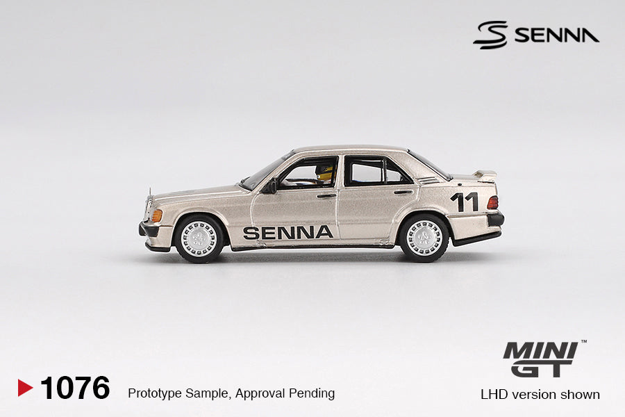[Box] Mini GT Mercedes-Benz 190 E 2.3-16 #11 Ayrton Senna 1984 Nürburgring Race of Champions w/ Figure #1076