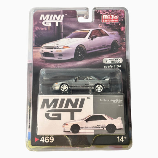 [Blister] [Chase] Mini GT Top Secret Nissan Skyline GT-R VR32 White #469
