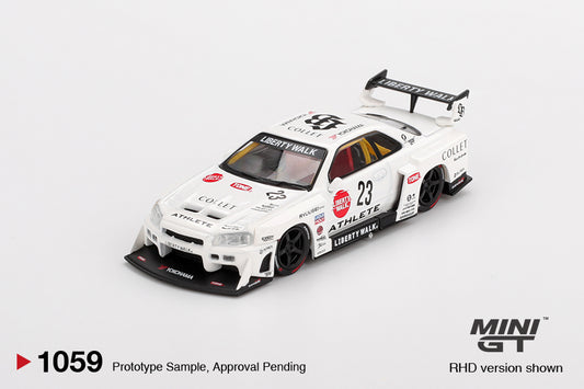 [Box] Mini GT Nissan LB-ER34 Super Silhouette ATHLETE/COLLET #1059