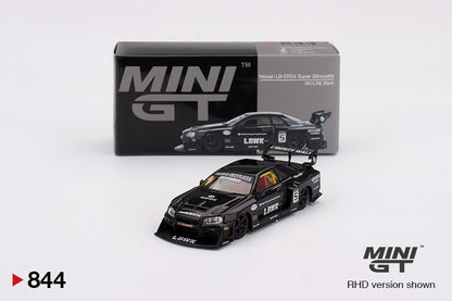 [Box] Mini GT Nissan LB-ER34 Super Silhouette Skyline Black  #844