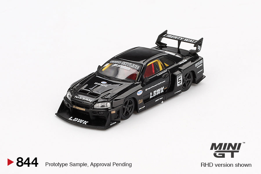 [Box] Mini GT Nissan LB-ER34 Super Silhouette Skyline Black  #844