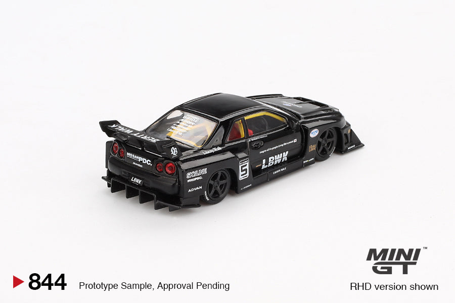 [Box] Mini GT Nissan LB-ER34 Super Silhouette Skyline Black  #844