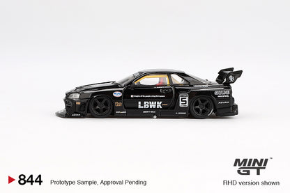 [Box] Mini GT Nissan LB-ER34 Super Silhouette Skyline Black  #844