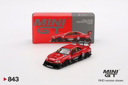 [Box] Mini GT Nissan LB-ER34 Super Silhouette Skyline Red/Black  #843