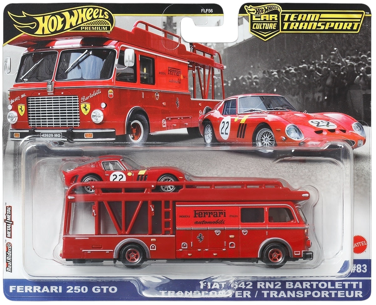 Hot Wheels Premium Ferrari 250 GTO & Fiat 642 RN2 Bartoletti Transporter
