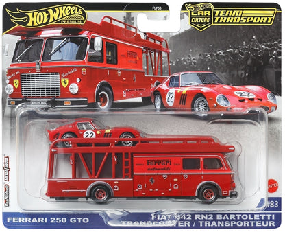 Hot Wheels Premium Ferrari 250 GTO & Fiat 642 RN2 Bartoletti Transporter