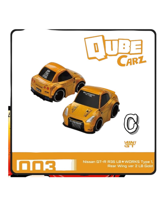 [Pre-Order]: Mini GT QZ00301-BL - Nissan GT-R R35 LB* Works Type 1 Rear Wing ver 2 LB Gold