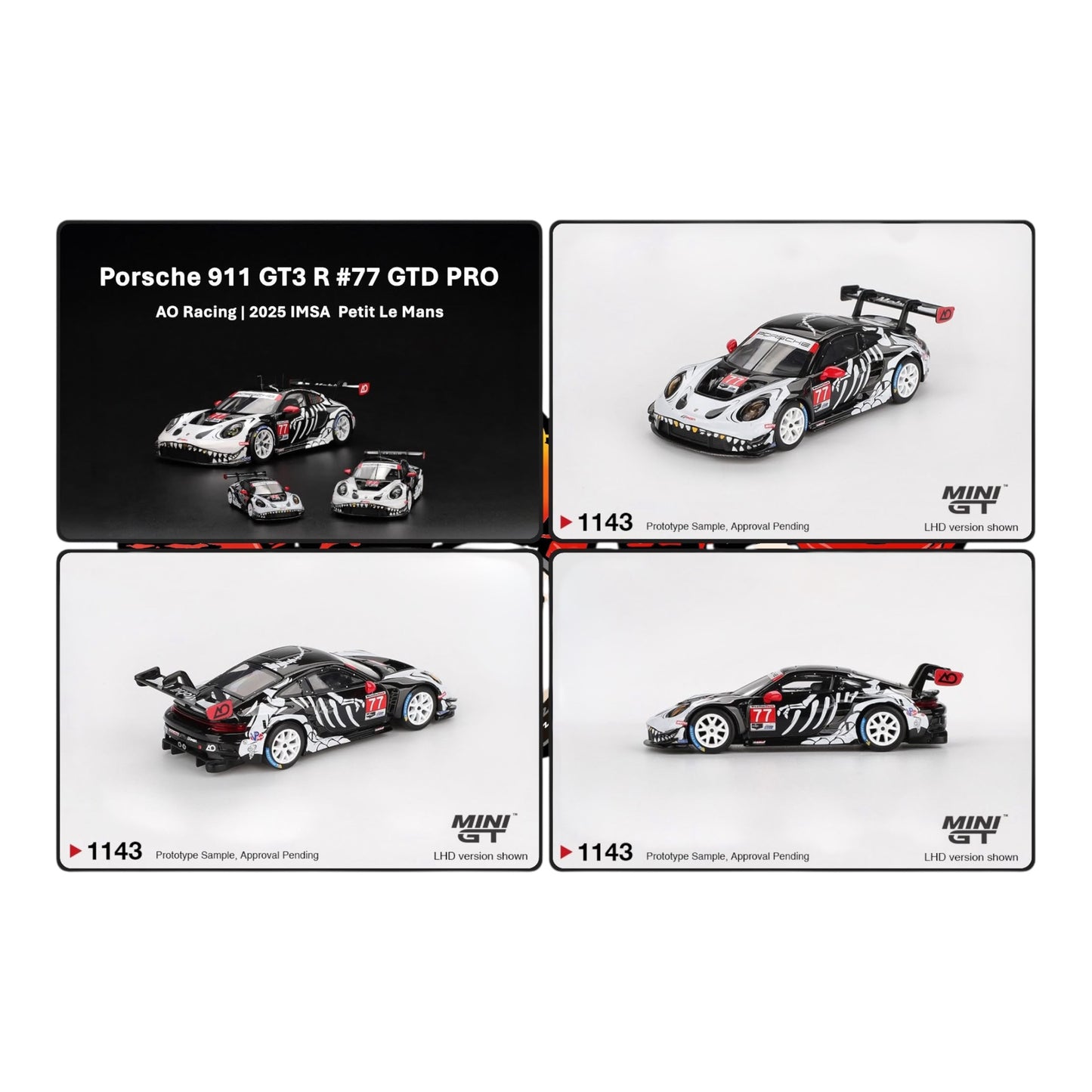 [Pre-Order Advance]: BOXED PACK - Mini GT Porsche 911 GT3 R #77 GTD PRO