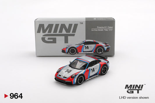 [Box] Mini GT Porsche 911 Dakar Ice Gray Metallic Rally 1978 #964