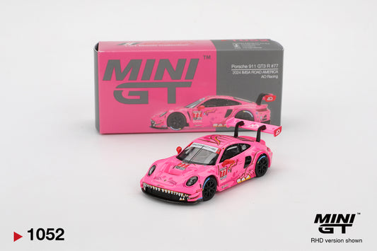 [Box] Mini GT Porsche 911 GT3 R #77 AO Racing 2024 IMSA Road America Roxy #1052