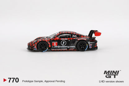 [Box] Mini GT Porsche 911 GT3 R #9 2023 IMSAS Sebring 12 Hrs GTD PRO Winner Pfaff Motorsports #770