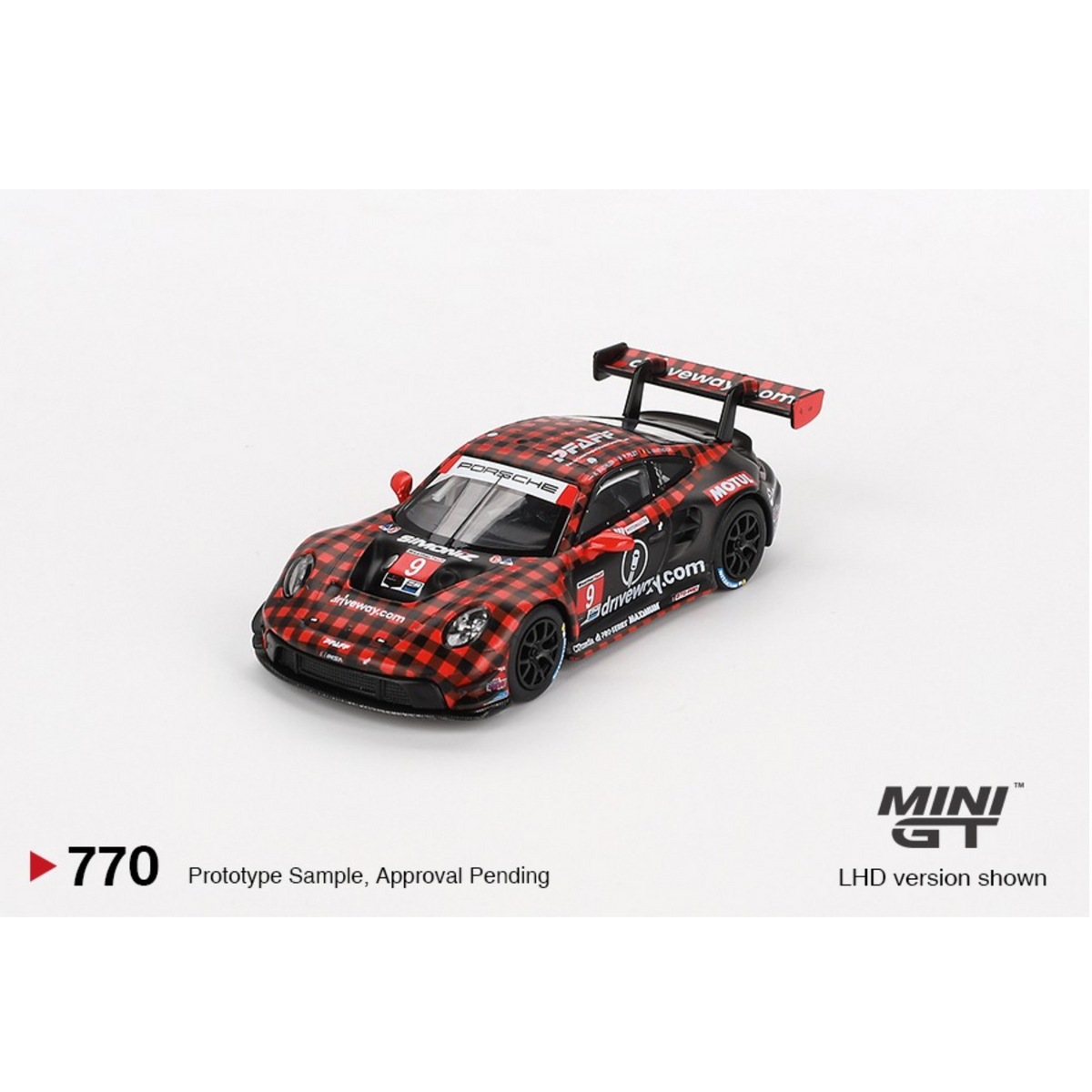 Mini GT Porsche 911 GT3 R #9 GTD PRO Pfaff Motorsports IMSA 2023 Sebring 12 Hrs. Winner