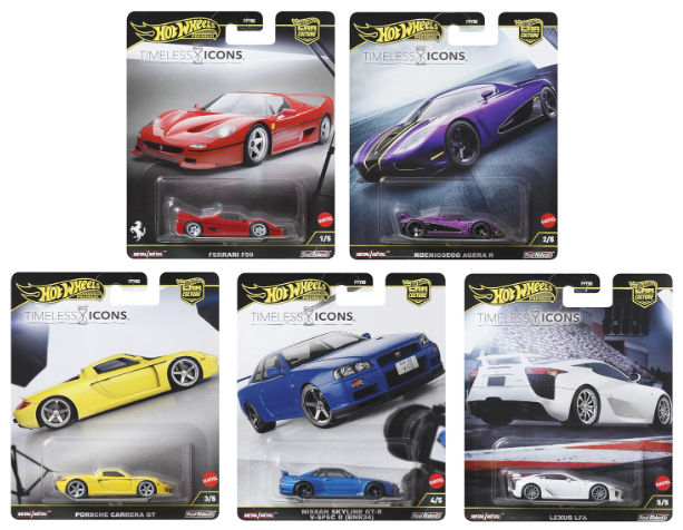Hot Wheels 2025 Car Culture / Timeless Icons set of 5