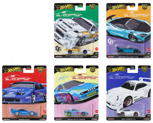Hot Wheels 2025 Car Culture / Silhouettes set of 5