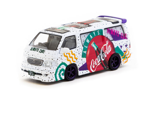 Tarmac Works Toyota Hiace Wagon Custom Coca-Cola Delivery Van 1:64 diecast - DiecastYard