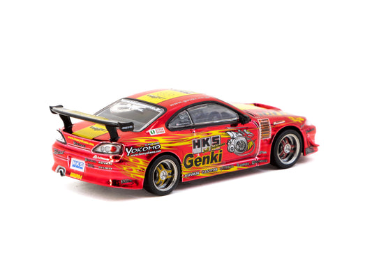 Tarmac Works HKS Hiper Silvia RS-2 Red Chrome 1:64 diecast - DiecastYard