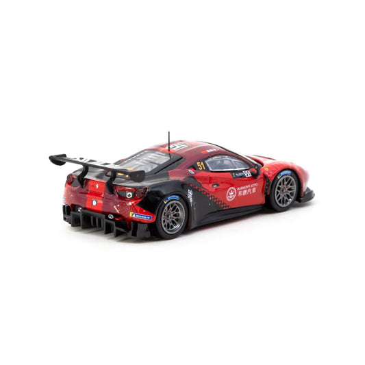 Tarmac Works x ixo Ferrari 488 GT3 Harmony Racing #51 Macau GT Cup 2022 HOBBY64 1:64