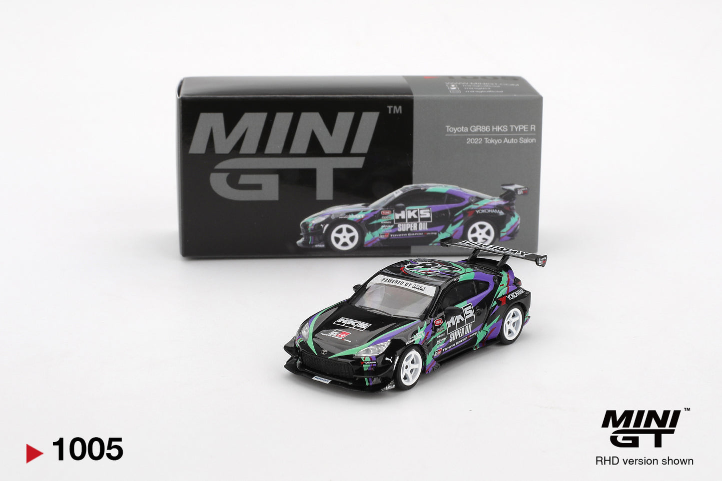 [Box] Mini GT Toyota GR86 HKS TYPE R 2022 Tokyo Auto Salon #1005