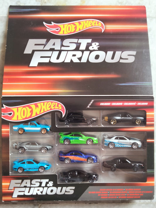 [Item has soft corner] Hot Wheels Premium Fast and Furious 10 pcs set