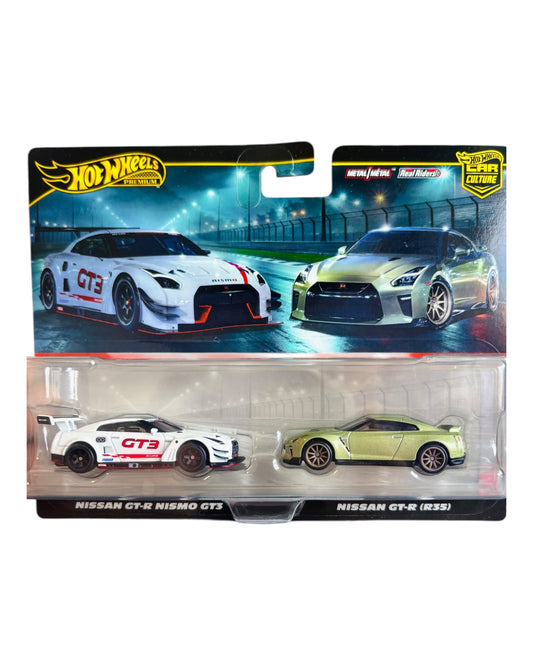 Hot Wheels twin pack Nissan GT-R Nismo GT3, Nissan GT-R (R35)